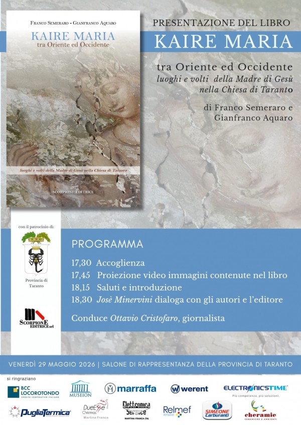 Kaire Maria tra Oriente e Occidente, luoghi e volti della Madre di Gesù nella Chiesa di Taranto